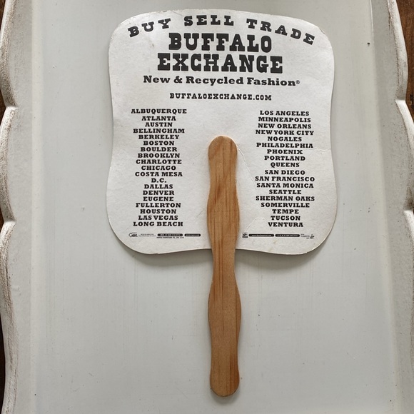 Buffalo Exchange Vintage Hawaii Pin Up Girl Promotional Paper Hand Fan Ephemera - Picture 5 of 10